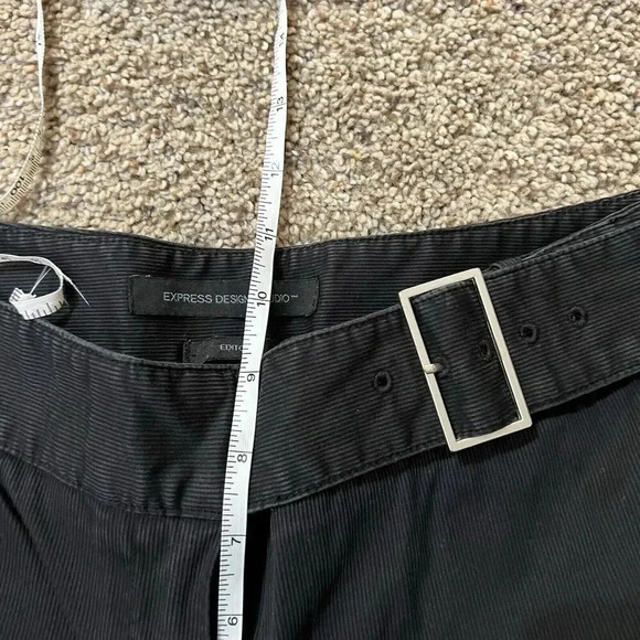 Express Womens Pants Black‎ Low Rise Buckle Size 6 M Editor Oldskool Boot Grunge - Picture 4 of 12